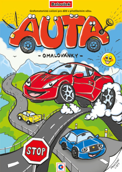 Omalovánka A4 - Grafomotorická - Auta