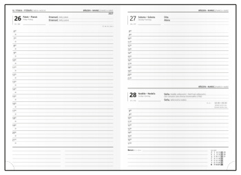 Denní diář - David - Vivella s ražbou - A5 - jasně zelená - Listy