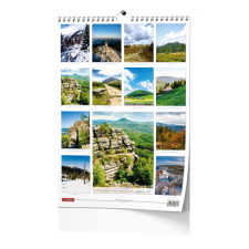 Nástěnný kalendář - Hory Čech a Moravy - A3