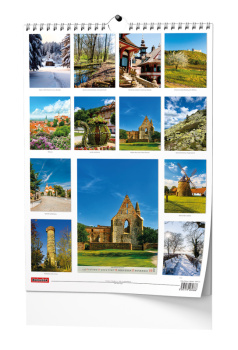 Nástěnný kalendář - Krásy Moravy a Slezska - A3