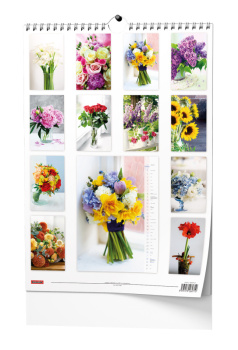 Nástěnný kalendář - Květiny - A3