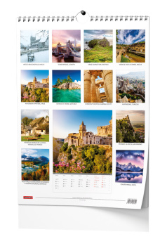 Nástěnný kalendář - Pohádková místa světa  - A3