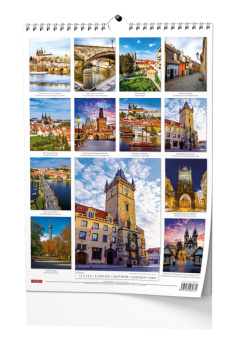 Nástěnný kalendář - Praha - A3