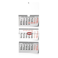 Nástěnný kalendář - Tříměsíční - skládaný (s mezinárodními svátky)