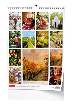 Nástěnný kalendář - Víno - A3