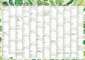 Nástěnný roční kalendář (600x420 mm) - Listy