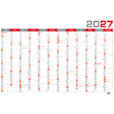 Nástěnný roční kalendář B1 - červený
