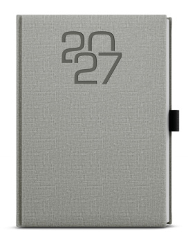 Týdenní diář - Oskar - Fabric - A5 - šedá