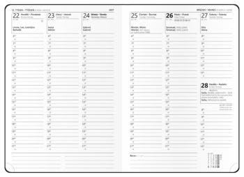 Týdenní diář - Oskar - Luxi - A5 - bordó