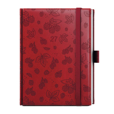 Týdenní diář - Prokop - Vivella extra - B6 - hnědá - Maliny