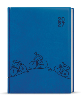 Týdenní diář - Prokop - Vivella s ražbou - B6 - jasně modrá - Kolo