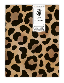 Týdenní diář - Student - V8 - lamino - kapesní - Leopard