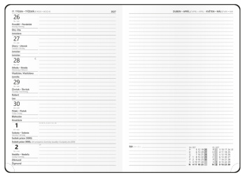 Týdenní diář - Zoro - Tora - A5 - růžová